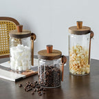 ANSQU 2 Pack Glass Jars with Wooden Lids & Spoons, 34oz Food Storage Containers - Image 4