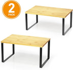 SpaceAid Cabinet Shelf Organizers 2 Pack, Kitchen Counter Rack Shelves Riser - Image 7