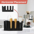 Paper Cup and Lid Holder with Straw Organizer, 4 Compartment Adjusting - Image 4