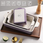 Sweejar Ceramic Bakeware Set, Rectangular Baking Dish - Image 2