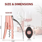 Forge Quality Compact Vertical Lever Corkscrew Wine Opener - Image 8