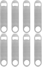 KISEER Heavy Duty Stainless Steel Flat Bottle Opener, 8 Pack Beer Bottle Opener by KISEER