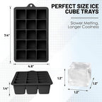 Silicone Ice Cube Trays 3Packs, Easy Release Ice Cube Molds - Image 2