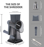 Rotary Cheese Grater with Handle-Versatile Cheese Grater Non-Slip Suction Base - Image 2