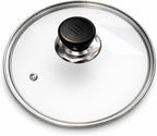 8 Inch Glass Lid for Frying Pan – Tempered Transparent Pot Lid by Unknown