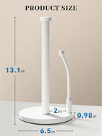 SMARTAKE Paper Towel Holder, Paper Towel Dispenser Standing Weighted Base Non - Image 5
