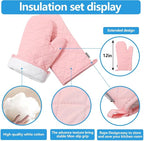 Oven Mitts and Pot Holders 4 pcs Set, High Heat Resistant 500 Degree Extra - Image 3