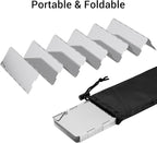 Camp Stove Windscreen, Ohuhu Camping Stove Windscreen 8/10/12 Plates Aluminum - Image 4