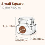ComSaf Set of 6 Square Glass Jars - Image 2