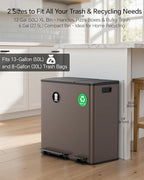 Lovewind Dual Trash and Recycling Bins - Image 3