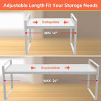 Adjustable Kitchen Shelf Organizer 9", Heavy-Duty Cabinet Shelves - Image 2