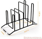 Pot Lid Organizer and Cutting Board Holder, Stainless Steel Kitchen Storage Rack - Image 3