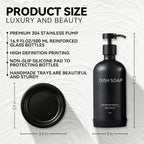 Glass Soap Dispenser Bathroom Set by Janxin, Foaming Kitchen soap Dispenser - Image 2