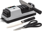 Silver Professional 3-Stage Electric Knife Sharpener by Ceelpeopar