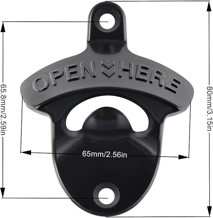30 Packs Black Bottle Top Opener Wall Mounted Beer Cap Opener Stainless Bulk - Image 6