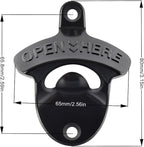 Black Bottle Top Opener Wall Mounted, Classic Open Here Beer Opener Mountable - Image 6