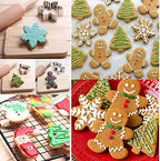 Christmas Cookie Cutter Set - 5 Piece Holiday Cookies Molds - Snowman, Christmas Tree, Gingerbread Man, Candy Cane, Snowflake - Image 5