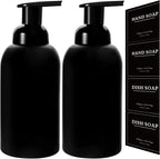 rejomiik 2 Pack Foaming Thick Glass Foam Hand Soap Dispenser by rejomiik