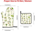 Cute Herbs Botanic Garden Plants Oven Mitts and Pot Holders Sets Heat Resistant - Image 4