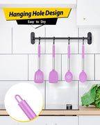 Pack of 4 Silicone Cooking Utensils Set, Non Stick Large Solid Spatulas - Image 6