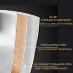 Toutrop Tri-Ply Stainless Steel 8 Quarts Sauté Pan - Image 4