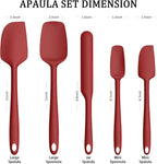 Coukre Silicone Spatula Set of 5, High Temperature Resistant, Food Grade - Image 2
