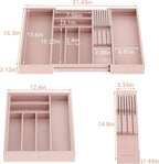 TIOPGHAD Bamboo-Silverware-Drawer-Organizer-Kitchen, Expandable Utensil Holder - Image 2