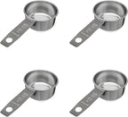 1/3 Cup Stainless Steel Measuring Cup | Sturdy Metal 80 ml | 80 cc | 3 oz | by Knupp+Co.