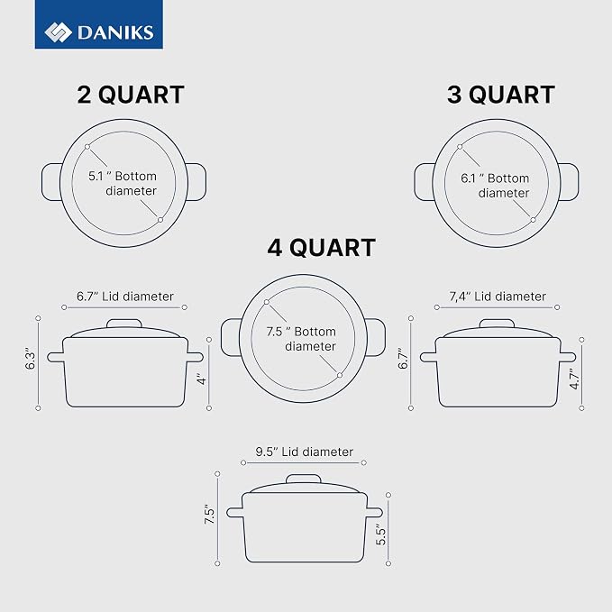 Daniks Classic 6-Piece Stainless Steel Cookware Set - Image 3