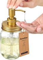 Amolliar Mason Jar Liquid Soap Dispenser -Rustproof Stainless Steel Farmhouse - Image 3