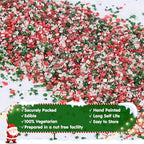 Edible Christmas Sprinkles,Red Green White Crystals Mix,Cake Decorating - Image 6