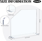 Vesici 2 Pcs Clear Acrylic Sink Splash Guard Freestanding Panel Barrier - Image 2