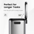 ELPHECO Kitchen Trash Can with Lid Soft Close, 13 Gallon / 50L Stainless Steel - Image 8