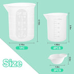7 PCS Silicone Measuring Cups Kits, - Image 3