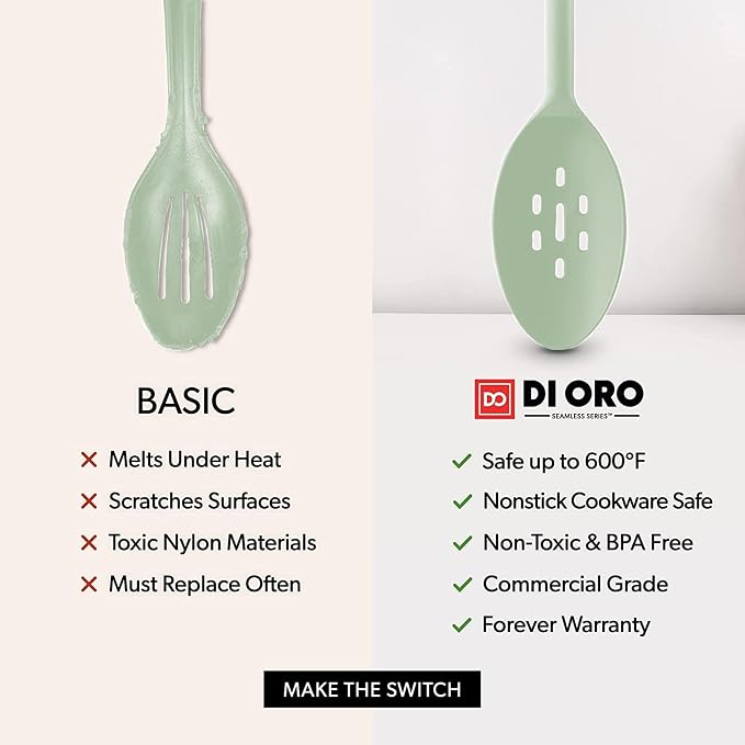 DI ORO Silicone Spoons for Cooking - Image 7
