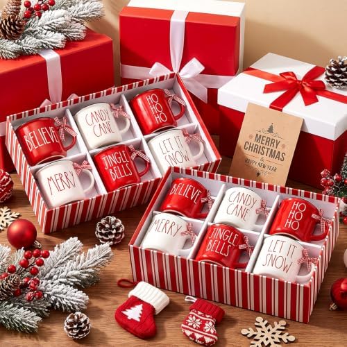 12 Pcs Christmas Mugs Bulk Christmas Ceramic Mugs with Handle - Image 5