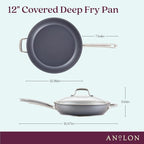 Anolon Accolade Forged Hard Anodized Nonstick Deep Frying Pan / Skillet - Image 3