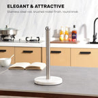 Paper Towel Holder with Sturdy Marble Base, Freestanding Paper Towel Holder - Image 4