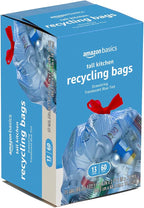 Amazon Basics Blue Recycling Trash Bags, 13 Gallon - Image 4