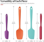 Heat Resistant Silicone Spatula Set of 4, Luxiwise 600ºF High Temp Baking - Image 2