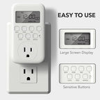 BN-LINK Indoor Digital Timer Outlet, Single Outlet 7 Day Programmable Light - Image 2