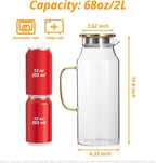 2 Liter 68 oz Glass Pitcher - Image 3
