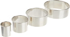 Ateco 4 Piece Stainless Steel Plain Edge Round Cutters Set in Graduated Sizes by Ateco