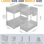 Sevenblue 2 Pack Under Sink Organizer, Under Bathroom Cabinet Organizer - Image 5