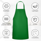 Foaincore Bib Aprons, Unisex Apron No Pocket Bulk Machine Washable Plain Aprons - Image 3