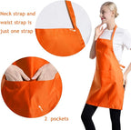 Orange Plain Bib Aprons Bulk in Big Size - Image 2