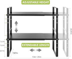 Across-Star Expandable Cabinet Shelf Organizer Rack, Stackable Kitchen Counter - Image 3