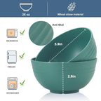 Wrova Wheat Straw Bowl Sets, Microwave and Dishwasher Safe Bowls, Kids Bowl - Image 2