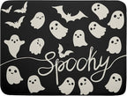 Halloween Dish Drying Mat for Kitchen Counter 18x24 Cute Ghost Black Spooky by Aytipun