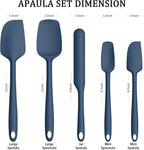 Coukre Silicone Spatula Set of 5, High Temperature Resistant, Food Grade - Image 2